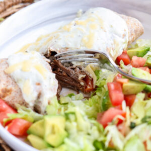 Green Chile Beef Burrito